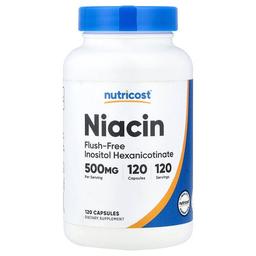 Nutricost Niacin Flush Free 500 Mg 120 Capsules