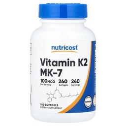 Nutricost Vitamin K2 Mk 7 100 Mcg 240 Softgels