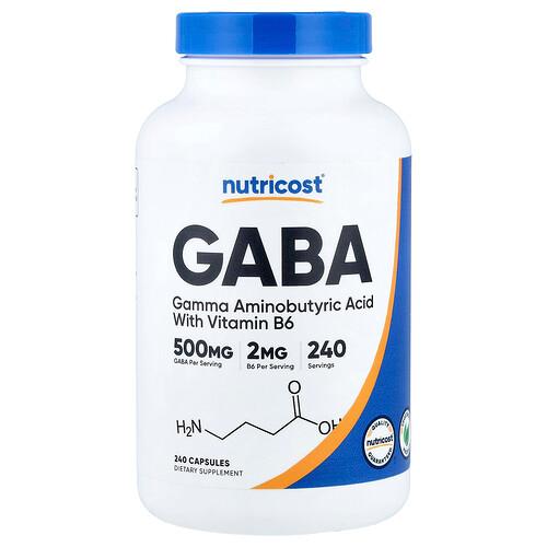 Nutricost Gaba With Vitamin B6 240 Capsules product image