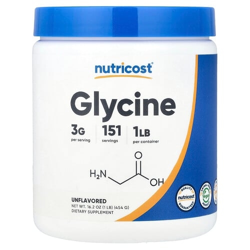 Nutricost Glycine Unflavored 16 2 Oz 454 G product image