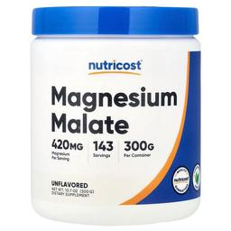 Nutricost Magnesium Malate Unflavored 10 7 Oz 300 G