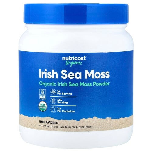 Nutricost Organic Irish Sea Moss Powder Unflavored 16 2 Oz 454 G product image
