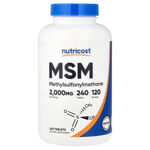 Nutricost Msm 240 Tablets 1 000 Mg Per Tablet product image