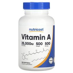 Nutricost Vitamin A 25 000 Iu 500 Softgels