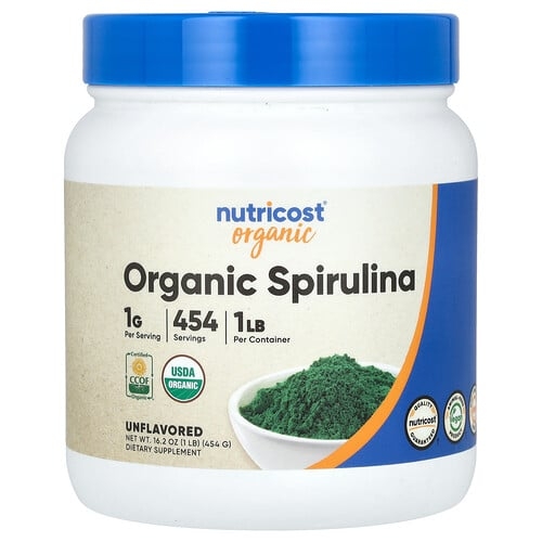 Nutricost Organic Spirulina Unflavored 16 2 Oz 454 G product image