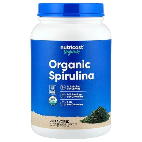 Nutricost Organic Spirulina Unflavored 32 4 Oz 907 G product image