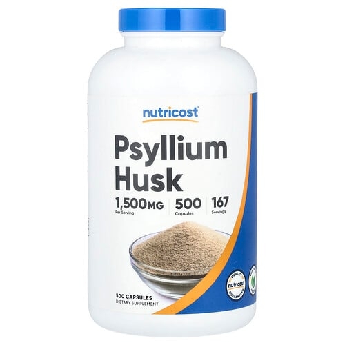 Nutricost Psyllium Husk 500 Capsules 500 Mg Per Capsule product image