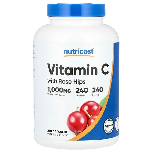 Nutricost Vitamin C With Rose Hips 1 000 Mg 240 Capsules product image