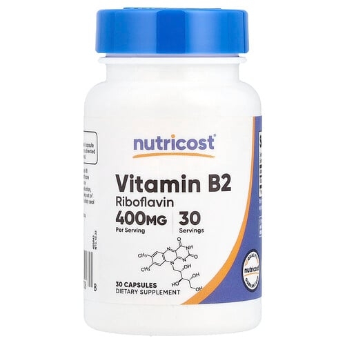 Nutricost Vitamin B2 400 Mg 30 Capsules product image