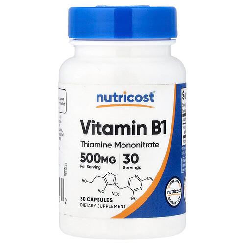 Nutricost Vitamin B1 500 Mg 30 Capsules product image