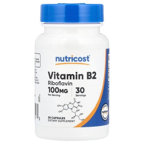 Nutricost Vitamin B2 100 Mg 30 Capsules product image
