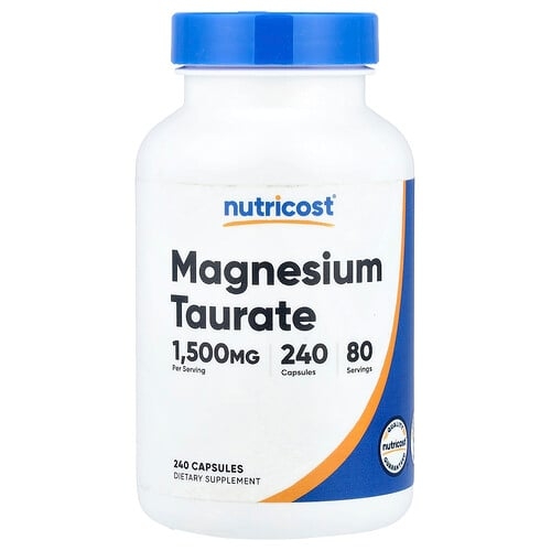 Nutricost Magnesium Taurate 240 Capsules 500 Mg Per Capsule product image