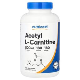 Nutricost Acetyl L Carnitine 500 Mg 180 Capsules