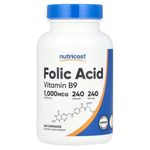 Nutricost Folic Acid 1 000 Mcg 240 Capsules product image