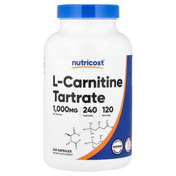 Nutricost L Carnitine Tartrate 240 Capsules 500 Mg Per Capsule