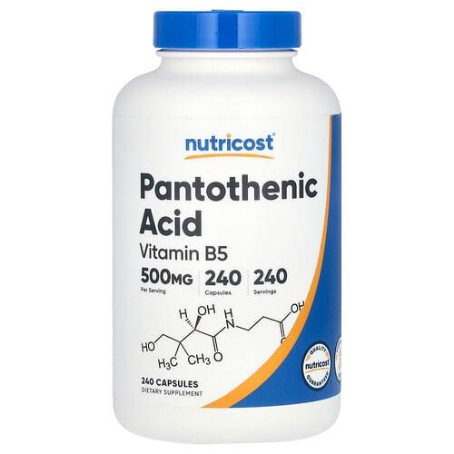 Nutricost Pantothenic Acid 500 Mg 240 Capsules product image