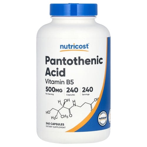 Nutricost Pantothenic Acid 500 Mg 240 Capsules product image