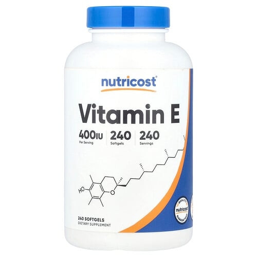 Nutricost Vitamin E 180 Mg 400 Iu 240 Softgels product image