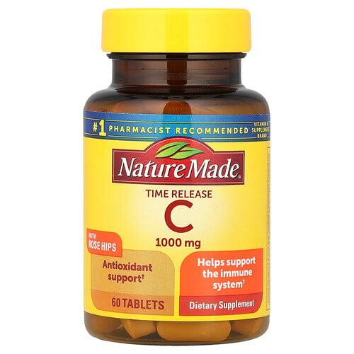 Nature Made Vitamin C With Rose Hips Time Release 1 000 Mg 60 Tablets product image