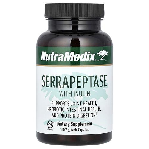 뉴트라메딕스 NutraMedix, 이눌린 함유 세라펩타제, 베지 캡슐 120정(캡슐 1정당 500mg) product image