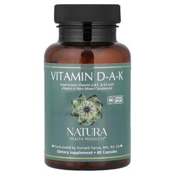 Natura Health Products Vitamin D A K 60 Capsules