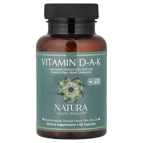 Natura Health Products Vitamin D A K 60 Capsules product image