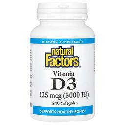Natural Factors Vitamin D3 125 Mcg 5 000 Iu 240 Softgels