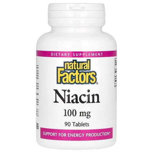 Natural Factors Niacin 100 Mg 90 Tablets product image