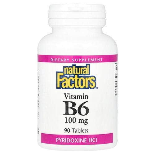 Natural Factors Vitamin B6 100 Mg 90 Tablets product image