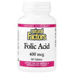 Natural Factors Folic Acid 90 Tablets