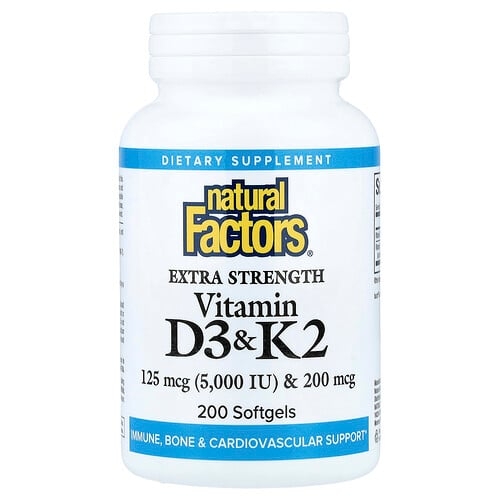 Natural Factors Vitamin D3 K2 200 Softgels product image