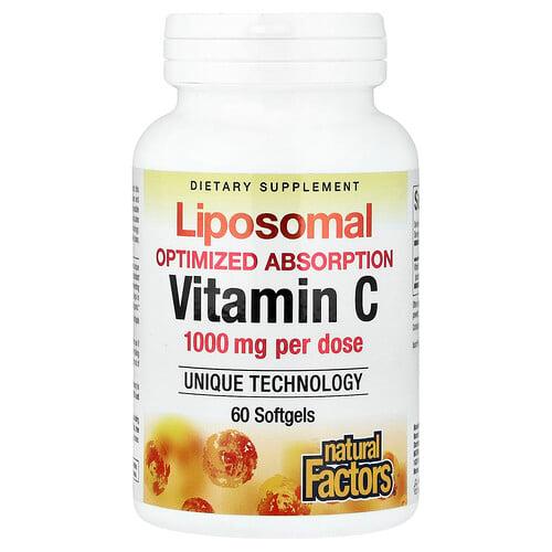 Natural Factors Liposomal Vitamin C 60 Softgels 500 Mg Per Softgel product image
