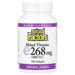Natural Factors Mixed Vitamin E 268 Mg 400 Iu 180 Softgels