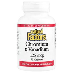 Natural Factors Chromium Vanadium 125 Mcg 90 Capsules