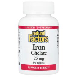 Natural Factors Iron Chelate 25 Mg 90 Tablets