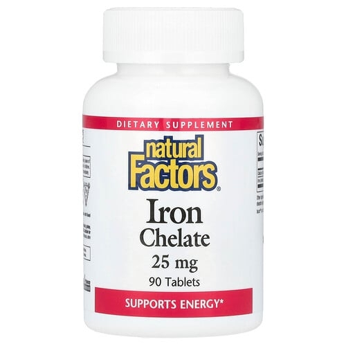 Natural Factors Iron Chelate 25 Mg 90 Tablets product image