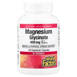 Natural Factors Magnesium Glycinate 200 Mg 120 Vegetarian Capsules