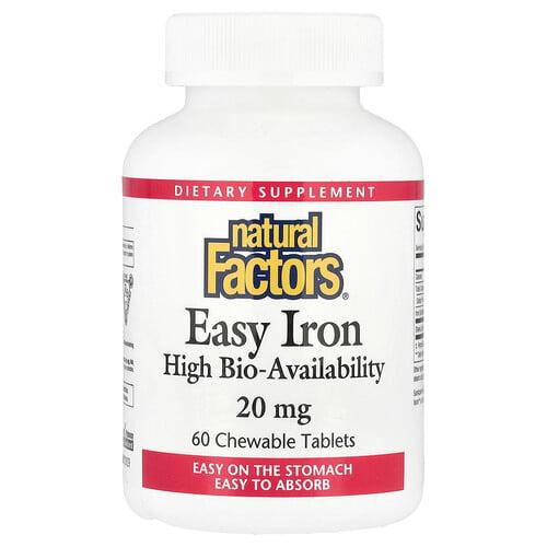 Natural Factors Easy Iron 60 Chewable Tablets product image