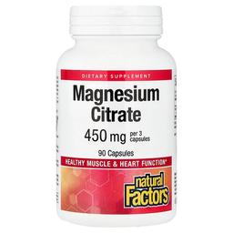 Natural Factors Magnesium Citrate 90 Capsules 150 Mg Per Capsule