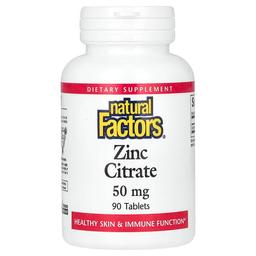 Natural Factors Zinc Citrate 50 Mg 90 Tablets