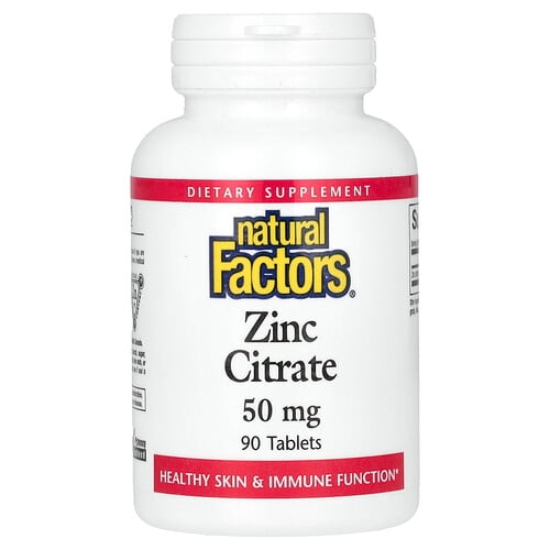 Natural Factors Zinc Citrate 50 Mg 90 Tablets product image