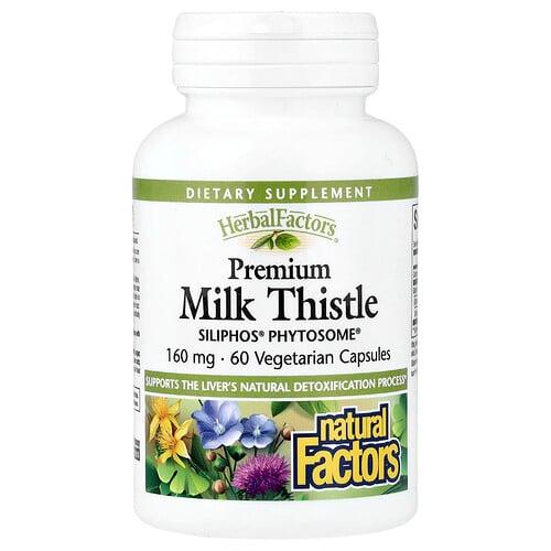 Natural Factors Herbal Factors Premium Milk Thistle 160 Mg 60 Vegetarian Capsules product image