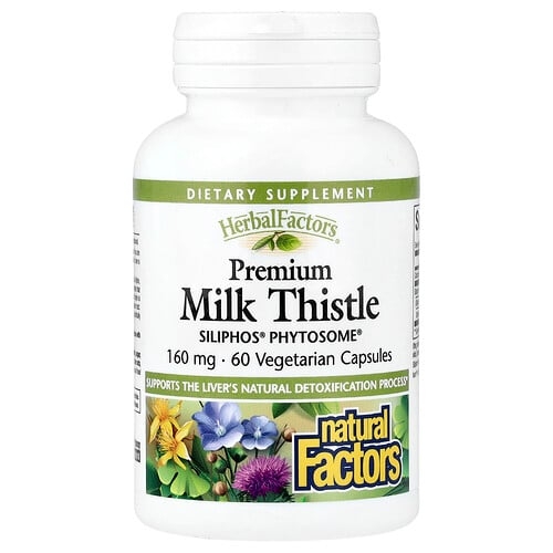 Natural Factors Herbal Factors Premium Milk Thistle 160 Mg 60 Vegetarian Capsules product image