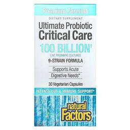 Natural Factors Ultimate Probiotic Critical Care 100 Billion Cfu 30 Vegetarian Capsules