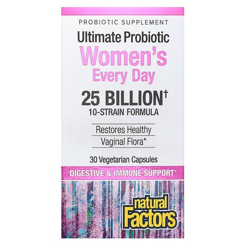 Natural Factors Ultimate Probiotic Women S Every Day 25 Billion 30 Vegetarian Capsules product image