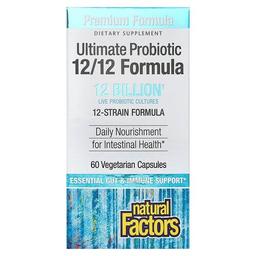 Natural Factors Ultimate Probiotic 12 12 Formula 12 Billion 60 Vegetarian Capsules