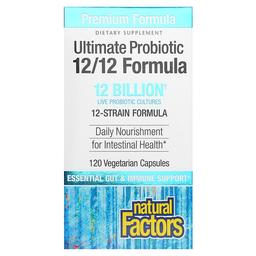 Natural Factors Ultimate Probiotic 12 12 Formula 12 Billion Cfu 120 Vegetarian Capsules