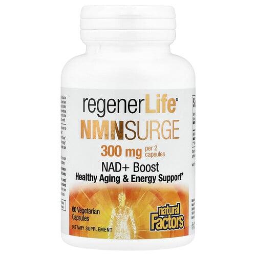 Natural Factors Regenerlife Nmn Surge 60 Vegetarian Capsules 150 Mg Per Capsule product image