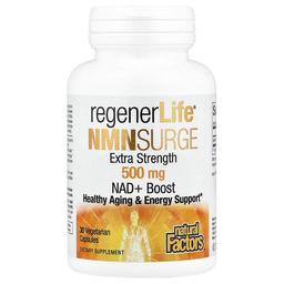 Natural Factors Regenerlife Nmn Surge 500 Mg 30 Vegetarian Capsules
