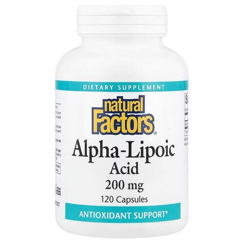 네츄럴 펙터스 Natural Factors, 알파리포산, 200mg, 캡슐 120정 product image